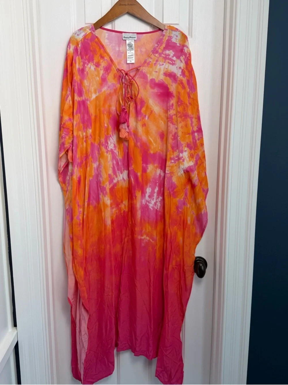 Womens Tommy Bahama Tidal Tiedye V-Neck Swim Coverup EUC - Picture 2 of 8